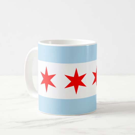 Souvenir Chicago Flag Kaffeetasse (Vorderseite Links)