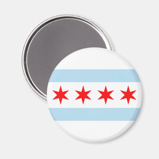 Souvenir Chicago Flag Magnet (Vorderseite/Rückseite)