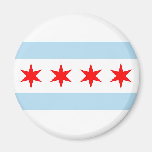 Souvenir Chicago Flag Magnet (Vorne)