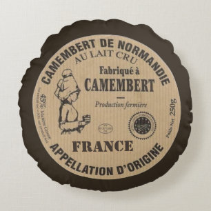 Souvenir de France: Le camembert Rundes Kissen