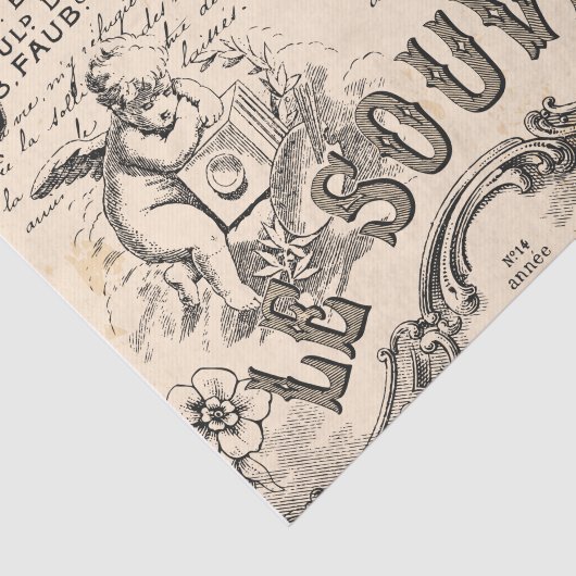 Souvenir Decoupage Tissue Paper - Französisch Vint Seidenpapier (Ausschnitt)