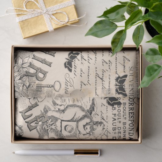 Souvenir Decoupage Tissue Paper - Französisch Vint Seidenpapier (Geschenk)