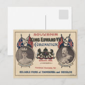Souvenir der Krönung von Edward VII Postkarte (Vorne/Hinten)