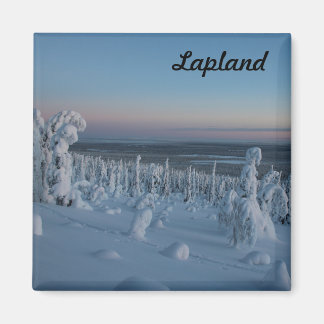 Souvenir Forêt enneigée de Laponie Magnet