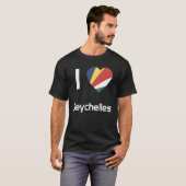 Souvenir für Männer unter der Flagge der Seychelle T-Shirt (Vorne ganz)