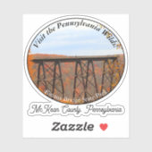 Souvenir Kinzua Bridge Staat Park McKean Landkreis Aufkleber (Blatt)