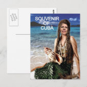 SOUVENIR KUBA MERMAID POSTKARTE (Vorne/Hinten)