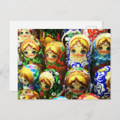 Souvenir Matryoshka Dolls Foto Postkarte (Vorne/Hinten)