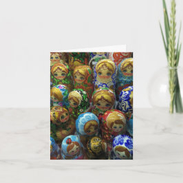 Souvenir Matryoshka Dolls Vielen Dank Dankeskarte