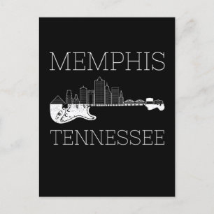 Souvenir Memphis Guitar Musik Postkarte