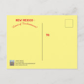 Souvenir New Mexico Southwest Animal Cactus Art Postkarte (Rückseite)