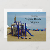 Souvenir of Virginia Beach, Virginia Postkarte (Vorne/Hinten)