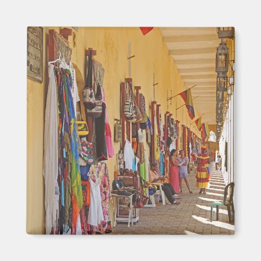 Souvenir Shops in Cartagena Kolumbien Magnet (Vorne)
