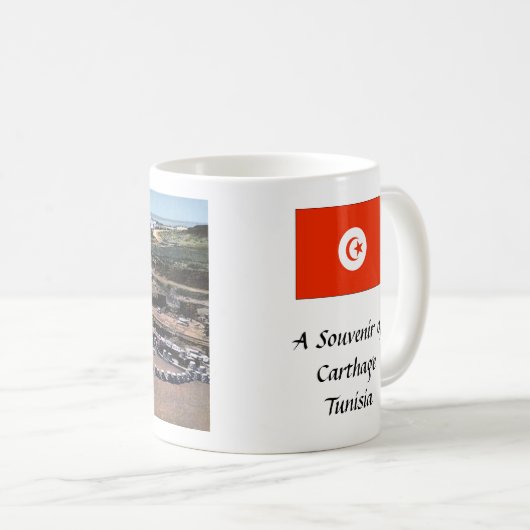 Souvenir Tasse - Carthage, Tunesien. (VorderseiteRechts)