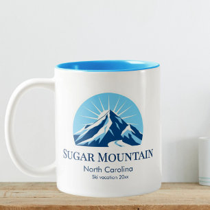 Souvenir vom Skigebiet Sugar Mountain North Caroli Zweifarbige Tasse