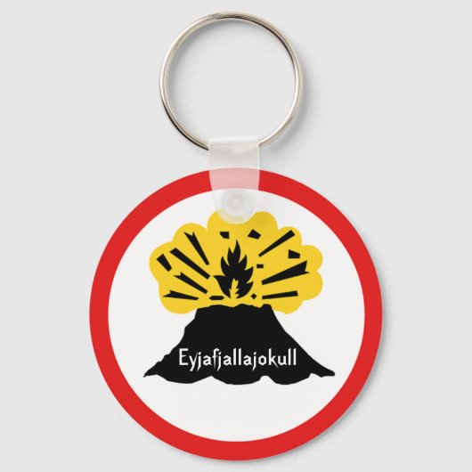 Souvenir von Eyjafjallajokull Euer Volcano Keyring Schlüsselanhänger (Vorderseite)