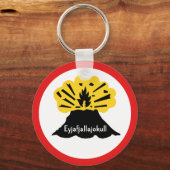 Souvenir von Eyjafjallajokull Euer Volcano Keyring Schlüsselanhänger (Vorderseite)
