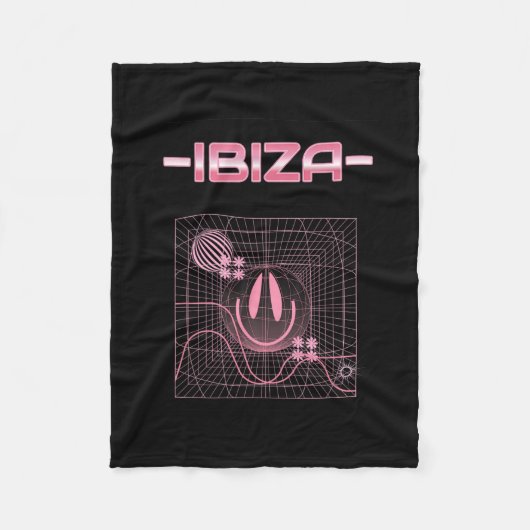 Souvenir von Ibiza Fleecedecke (Vorderseite)