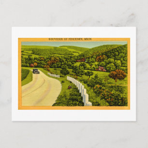 Souvenir von Pickney, MI Vintag Postkarte