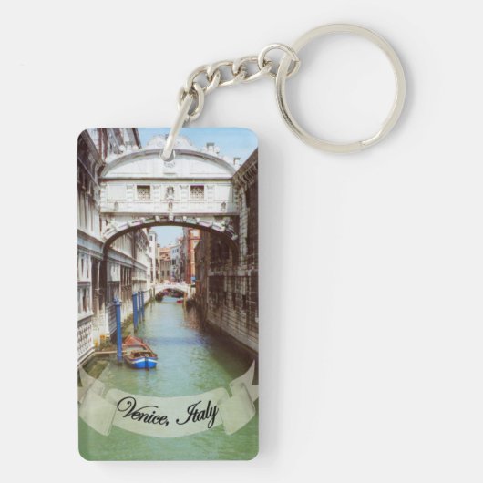 Souvenir von Venedig Italien Bridge of Sights Schlüsselanhänger (Rückseite)