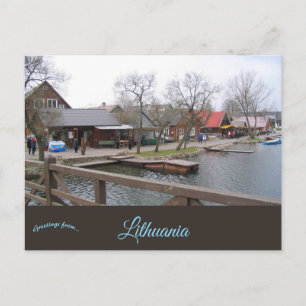 Souvenirläden in Trakai Litauen Postkarte