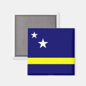 Souvenirmagnet der Curacao-Flagge Magnet (Vorderseite/Rückseite)