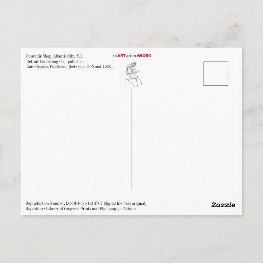 Souvenirs auf dem Boardwalk Postkarte (Rückseite)