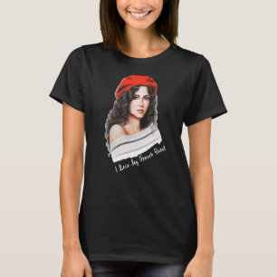 Souvenirs aus Frankreich Paris Französisch Beret H T-Shirt