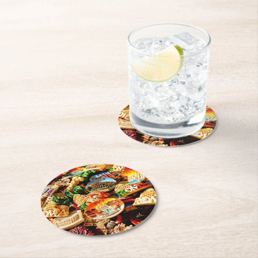 Souvenirs aus Rom Runder Pappuntersetzer (Vor Ort)