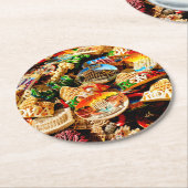 Souvenirs aus Rom Runder Pappuntersetzer (Angewinkelt)