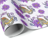 Souvenirs aus Sri Lanka mit Elephant und Lotus Geschenkpapier (Rolleneckpunkt)