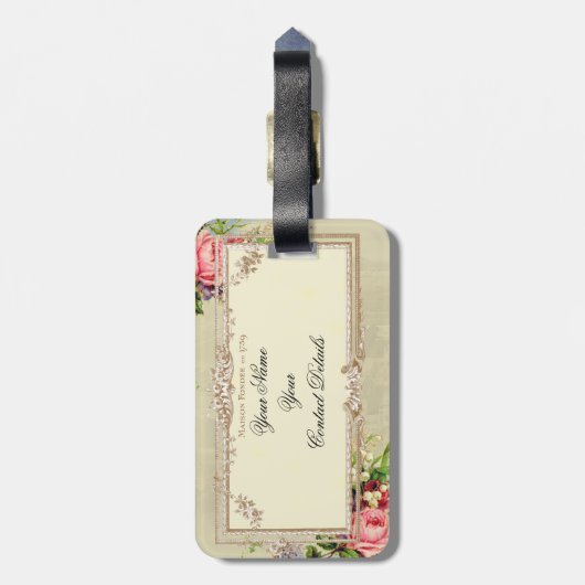 Souvenirs de Versailles (Detail) Gepäckanhänger (Rückseite vertikal)