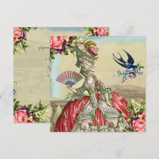 Souvenirs de Versailles Einladung (Vorne/Hinten)