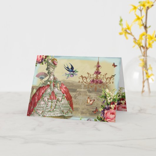 Souvenirs de Versailles Happy Birthday Karte (Gelbe Blume)