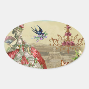 Souvenirs de Versailles Ovaler Aufkleber