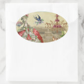 Souvenirs de Versailles Ovaler Aufkleber (Tasche)