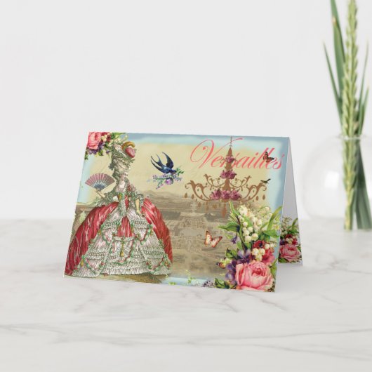 Souvenirs de Versailles Vielen Dank Dankeskarte (Vorderseite)