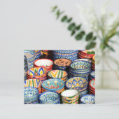 Souvenirs in Usbekistan Postkarte (Stehend Vorderseite)