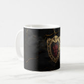 Souverän Rubinviolett Barock Luxus Kaffeetasse (Vorderseite Links)