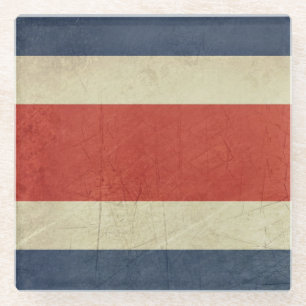 Souveräne Staatsflagge des Grunge von Costa Rica Glasuntersetzer