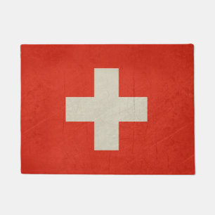Souveräne Staatsflagge des Grunge von der Schweiz Fußmatte