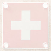 Souveräne Staatsflagge des Grunge von der Schweiz Glasuntersetzer (Rückseite)