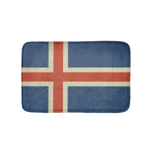 Souveräne Staatsflagge des Grunge von Island Badematte