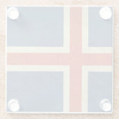Souveräne Staatsflagge des Grunge von Island Glasuntersetzer (Rückseite)