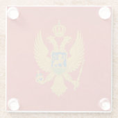Souveräne Staatsflagge des Grunge von Montenegro Glasuntersetzer (Rückseite)