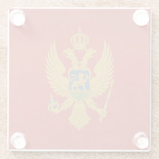 Souveräne Staatsflagge des Grunge von Montenegro Glasuntersetzer (Rückseite)