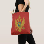 Souveräne Staatsflagge des Grunge von Montenegro Tasche (Von Nahem)