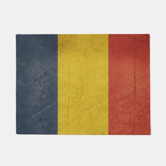 Souveräne Staatsflagge des Grunge von Rumänien Fußmatte (Vorderseite)
