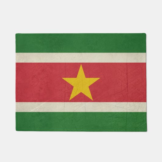 Souveräne Staatsflagge des Grunge von Surinam Fußmatte (Vorderseite)
