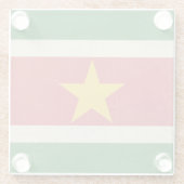 Souveräne Staatsflagge des Grunge von Surinam Glasuntersetzer (Rückseite)
